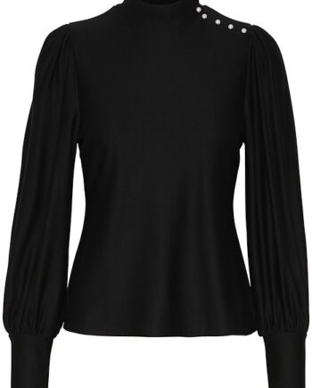 Gestuz Bluse Rifagz Button Blouse Black Pearl