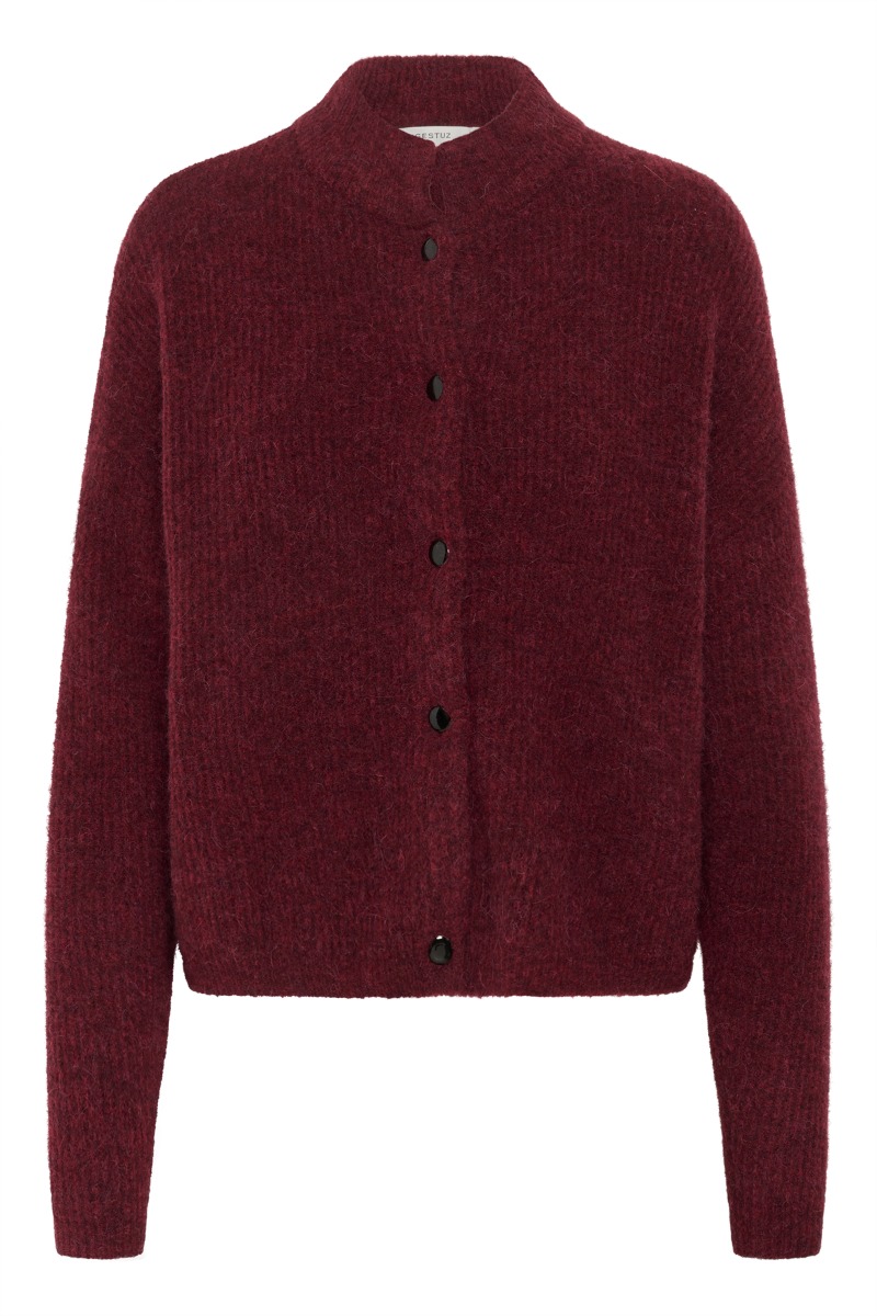 Gestuz Cardigan Alphagz Short Cardigan Blood Red Mélange