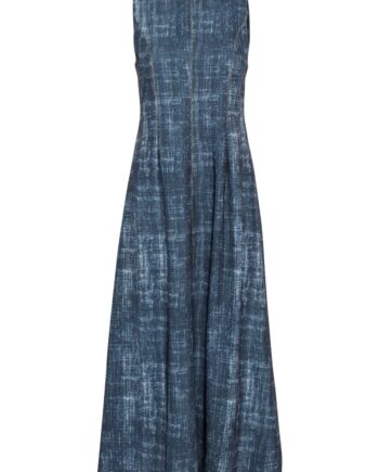 Gestuz Kjole Gzdemia   Long Dress Dark Denim Structure