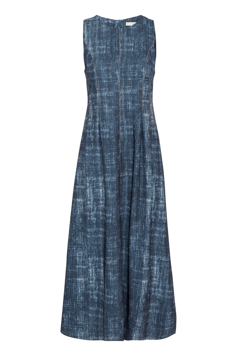 Gestuz Kjole Gzdemia Long Dress Dark Denim Structure