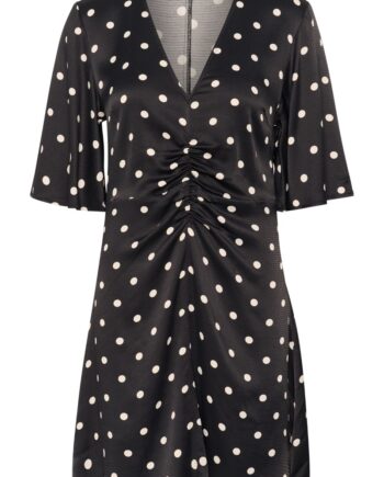 Gestuz Kjole Gzdotta   Ss Dress Black With Egret Dot