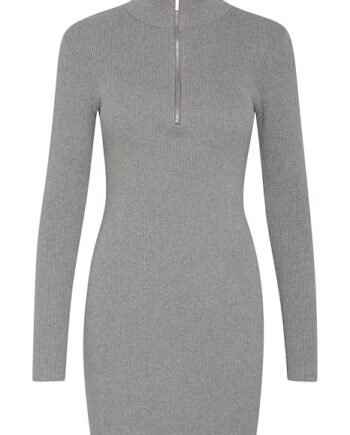 Gestuz Kjole Yasmiagz Zipper Short Dress Grey Melange