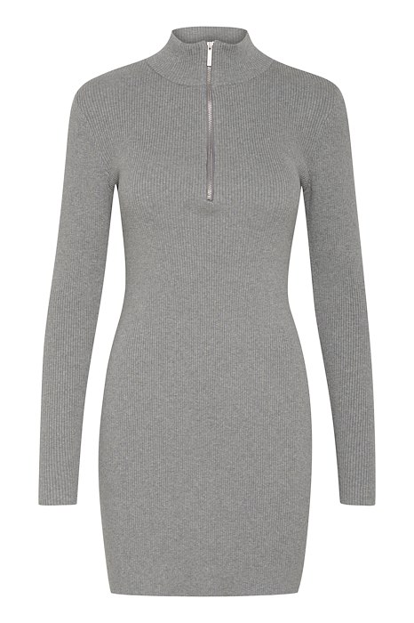 Gestuz Kjole Yasmiagz Zipper Short Dress Grey Melange
