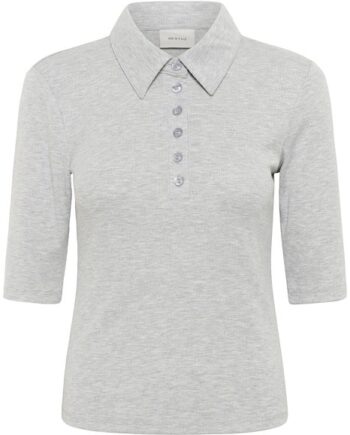 Gestuz  -shirt Gzdrew Polo Mel Top Grey Mélange
