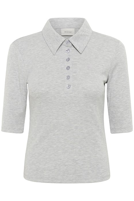 Gestuz -shirt Gzdrew Polo Mel Top Grey Mélange