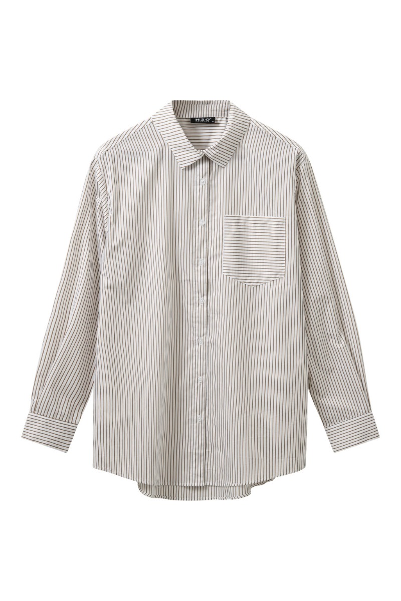 H2o Skjorte Rønne Essential Pajamas Shirt White Brown