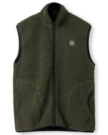 H2o Vest Basic Langli Pile Waist Coat 3020 Army  Levering Midt September