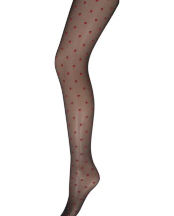 Hype The Detail Strømpebukser Tight Hearts 30d Black Red
