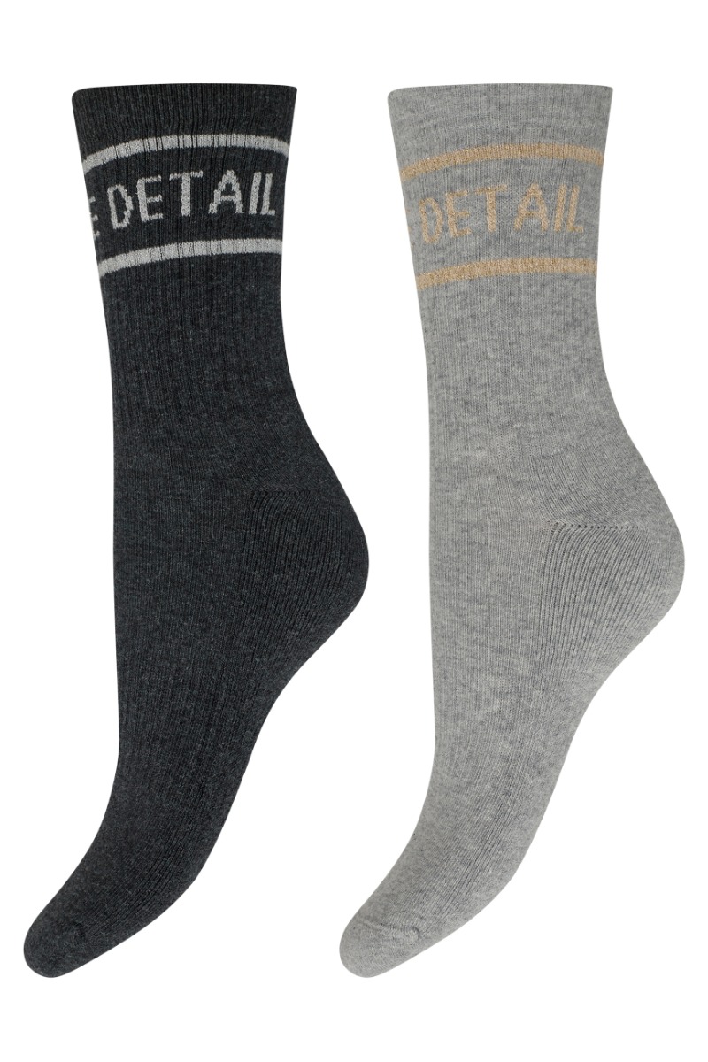 Hype The Detail Strømper Tennis Sock -pk Multifarvet Grå