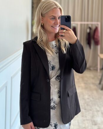 Ichi Blazer Kate Sus Long Blazer Chocolate Torte