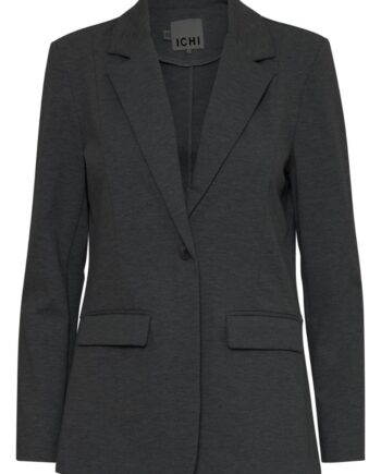 Ichi Blazer Kate Sus Long Blazer Dark Grey Melange