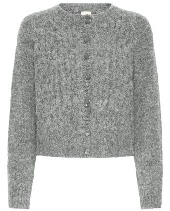 Ichi Cardigan Belablue Dark Grey Melange