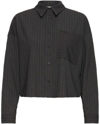 Ichi Skjorte Trine Sh Gray Pinstripe