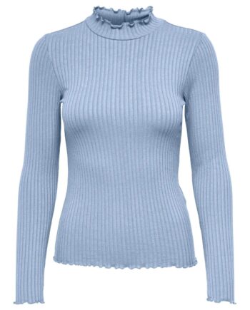 Jdy Bluse Fransiska Life     Highneck Top Kentucky Blue