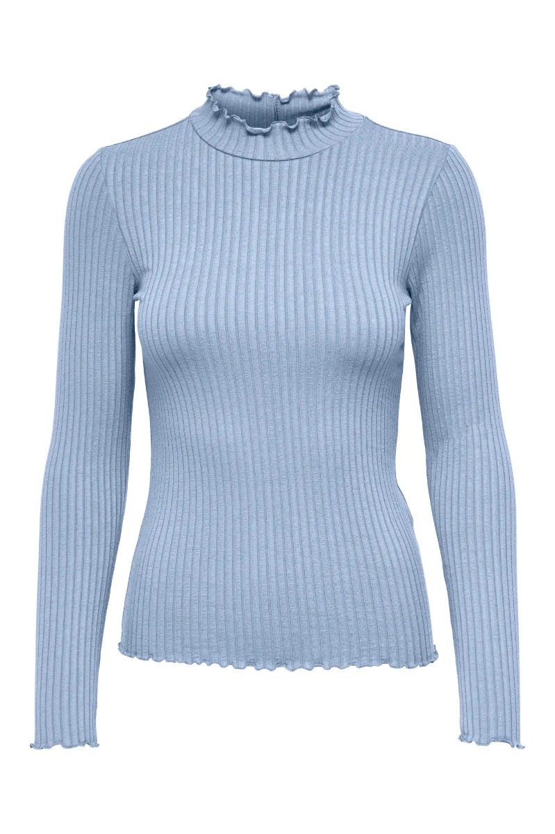 Jdy Bluse Fransiska Life Highneck Top Kentucky Blue
