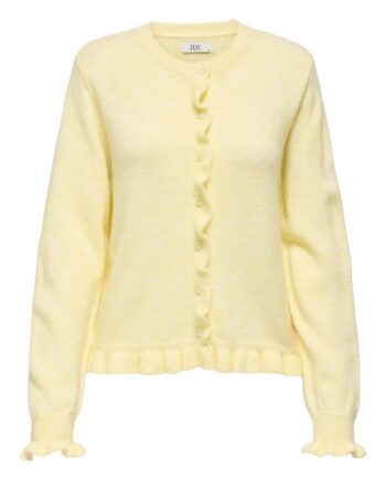 Jdy Cardigan Lettyl   On Frill Cardigan Pastel Yellow Melange