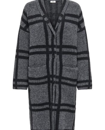 Jdy Jakke Lydia      -neck Coatigan Dark Grey Melange
