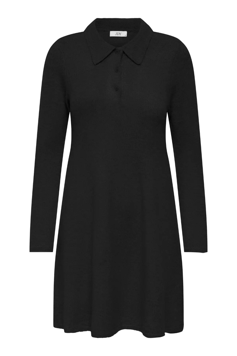 Jdy Kjole Rosemary Life Collar Dress Black