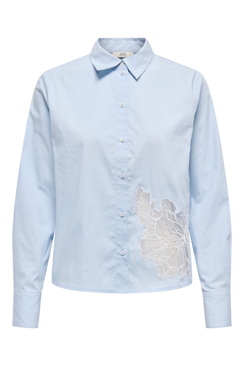 Jdy Skjorte Flora Embroidery Shirt Cashmere Blue