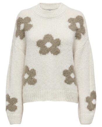 Jdy Strik Jdy Kilian Flower     Pullover Knt Ecru