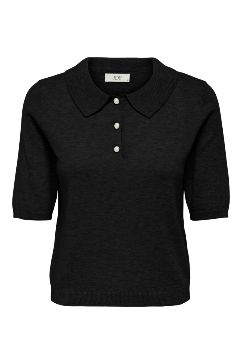 Jdy -shirt Bodil Collar Pullover Black