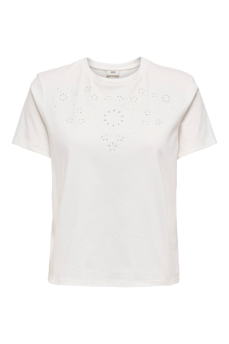 Jdy -shirt Cif Broderie Anglaise Top Cloud Dancer