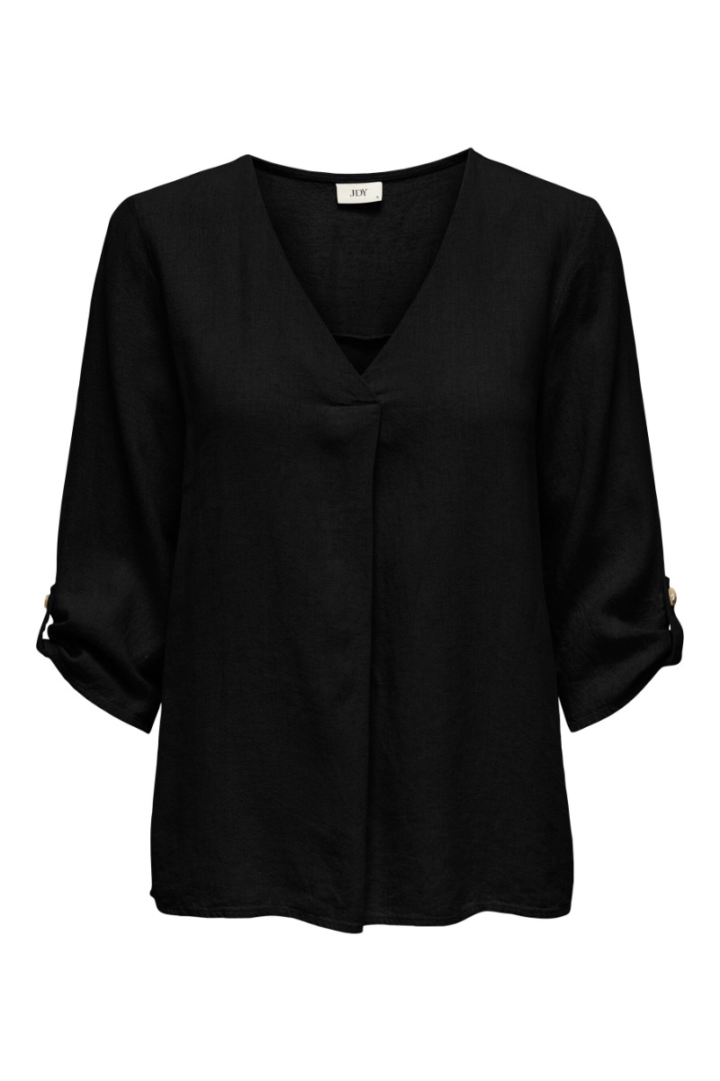 Jdy Top -say Linen -neck Top Black