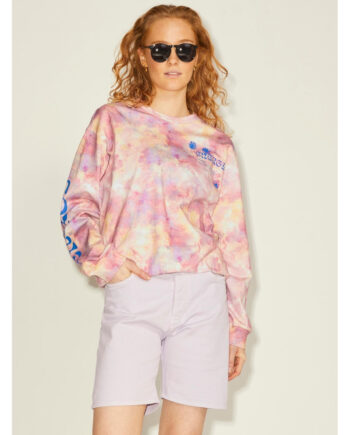 Jjxx Dame Sweatshirt   Eah Snow White Pink Tie Dye