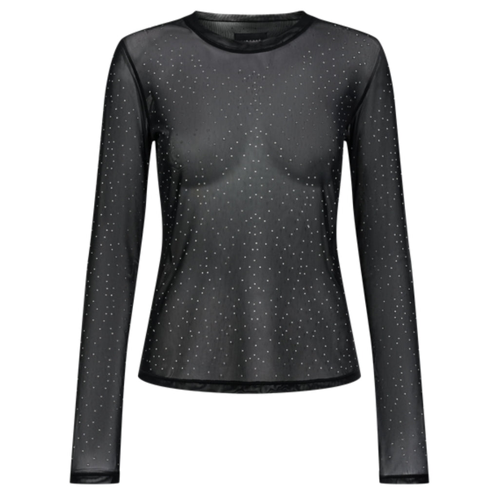 Libertã Dame Bluse Mesh Black Gold Dot