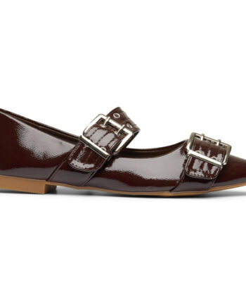 Livia Dame Ballerina Sko 9725 Brown