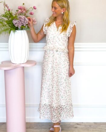 Loved By Lykke Kjole Christina Dress Rose Flowers