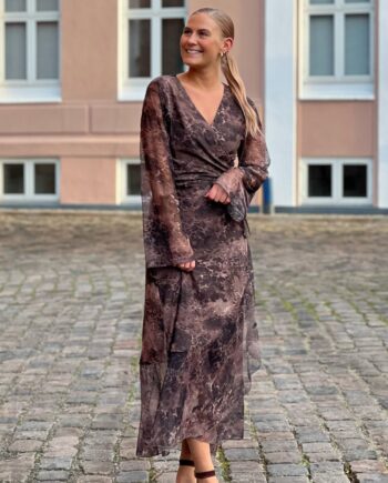 Loved By Lykke Kjole Lovely Long Dress Brown Fall