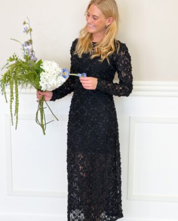Loved By Lykke Kjole Ly Flowerly Dress Black