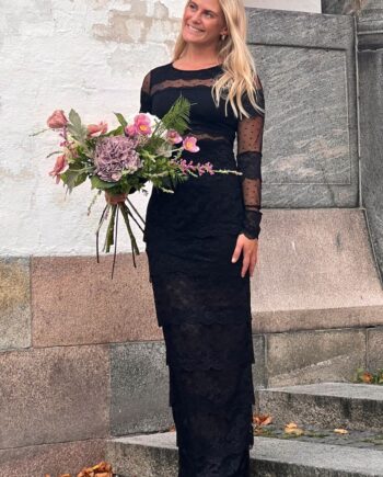 Loved By Lykke Kjole Ly Isabella Ls Long Dress Black  Levering   Start November