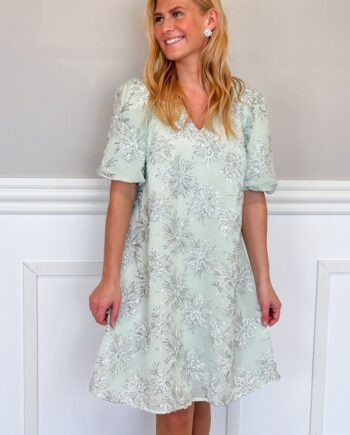 Loved By Lykke Kjole Sparkle Dress Mint