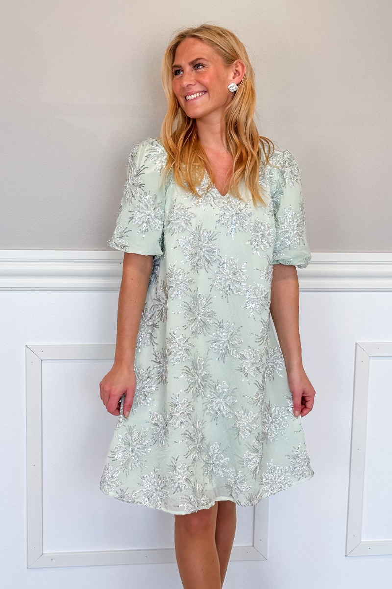 Loved By Lykke Kjole Sparkle Dress Mint