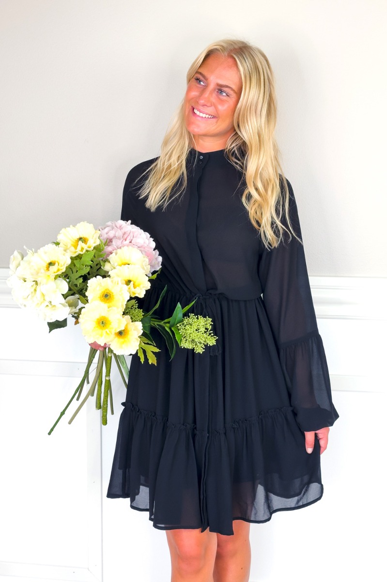 Loved By Lykke Kjole Swan Dress Black
