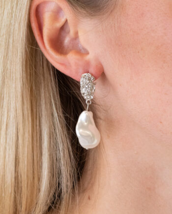 Lucky Lemon øreringe Anna Pearl Studs Sølvfarvet