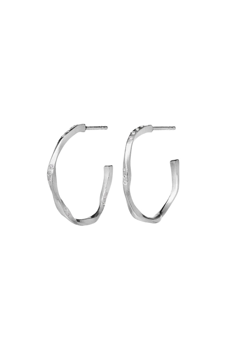 Maanesten øreringe Echo Midi Earrings Sølv