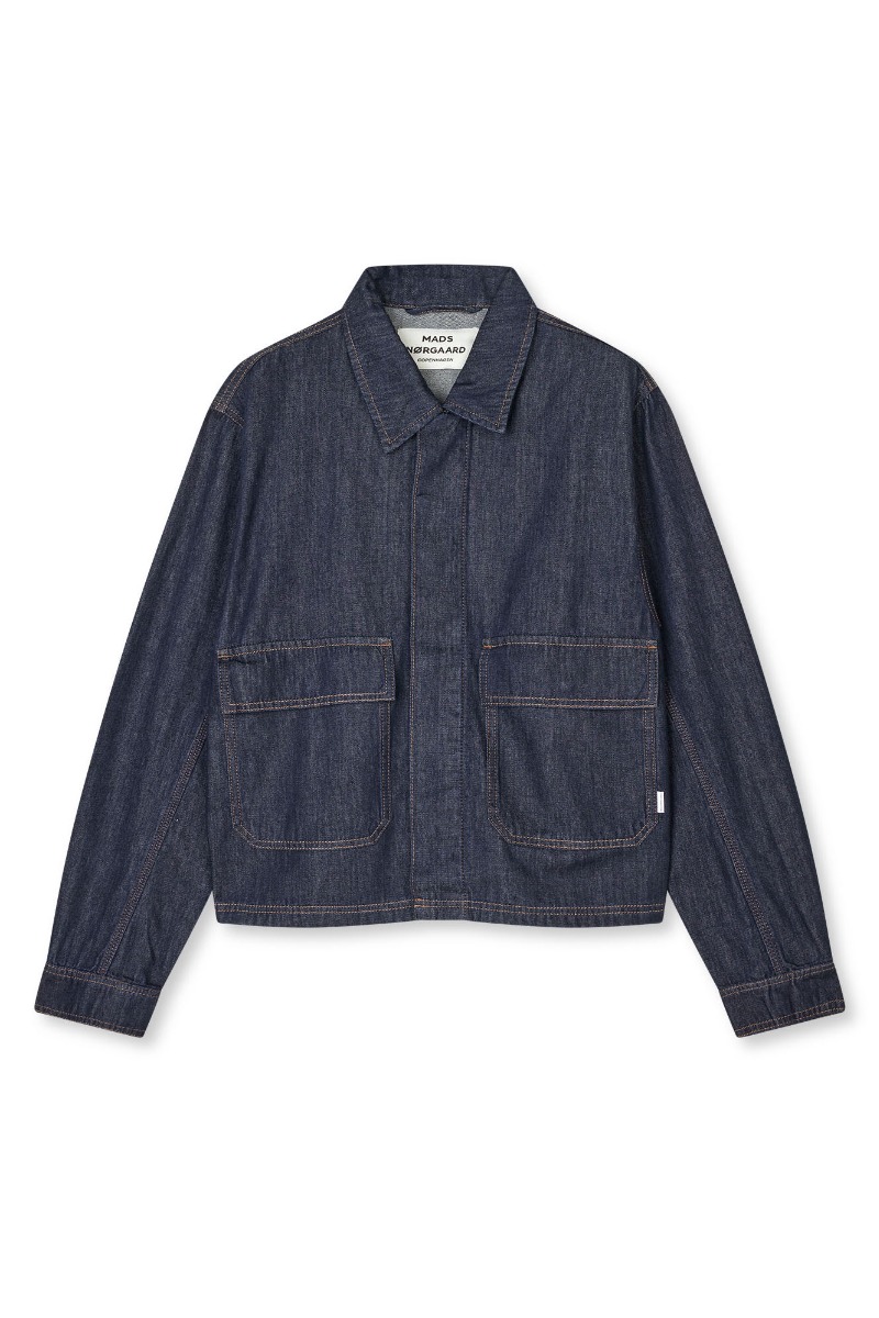Mads Nørgaard Jakke Cosy Denim Solar Jacket Dark Indigo