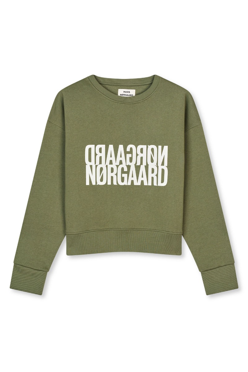 Mads Nørgaard Sweat Organic Sweat Tilvina Sweatshirt Four Leaf Clover