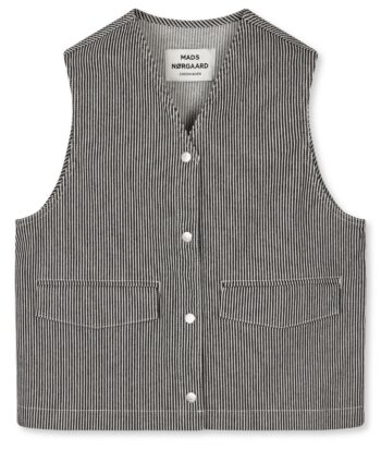 Mads Nørgaard Vest Hickory Punk Molly Vest Black White