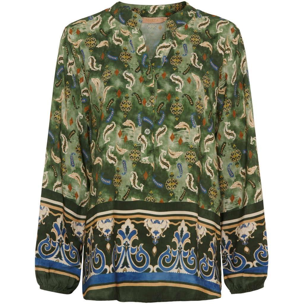 Marta Du Chateau Dame Bluse Mdcchristelle 6453 Military288tpu