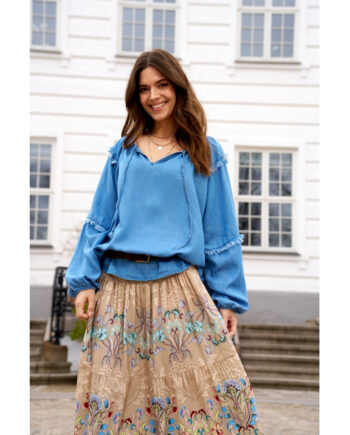 Marta Du Chateau Dame Bluse Mdcmarta Medium Blue