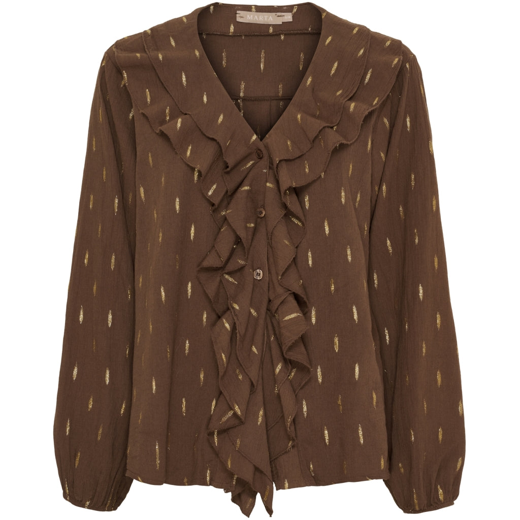 Marta Du Chateau Dame Bluse Mdcoasis 7657 Chocolate2918