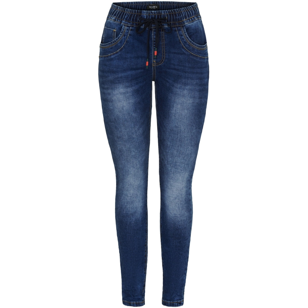 Marta Du Chateau Dame Bukser Mdcarcelia Mdc177-26174 Dark Blue Denim