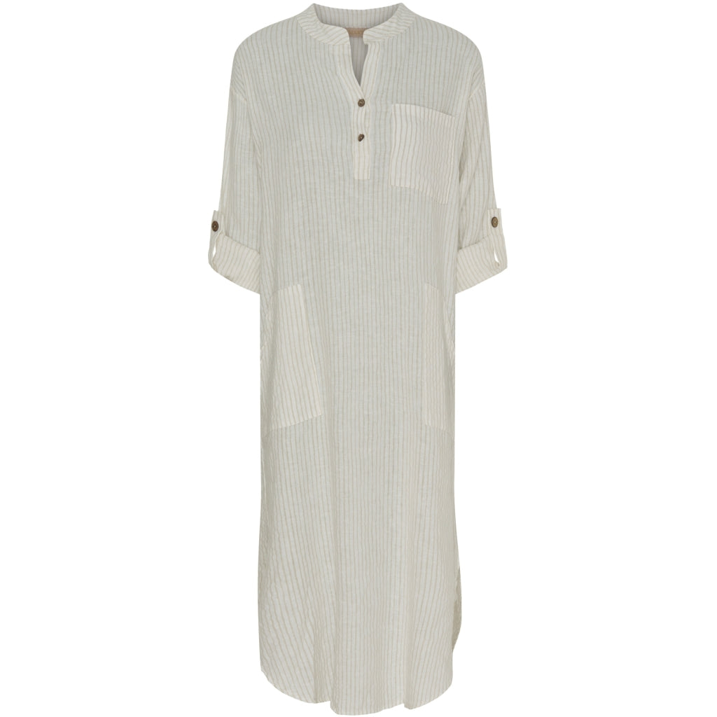 Marta Du Chateau Dame Kjole Mdcness Panna Beige 1752 Stripe