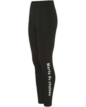 Marta Du Chateau Dame Leggins Mdc-125 Black Letter