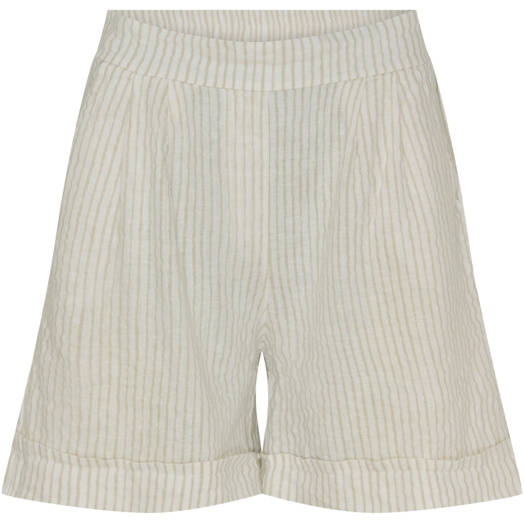 Marta Du Chateau Dame Shorts Mdcsophia Panna Beige 1752 Stripe