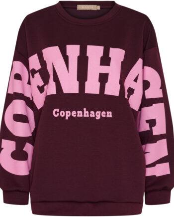 Marta Du Chateau Dame Sweatshirt Mdchibiscus 22659 Bordeaux